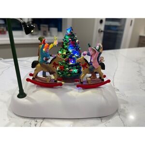 Lemax Village Animated Rockin' Around the Christmas Tree Table Accent Lighted